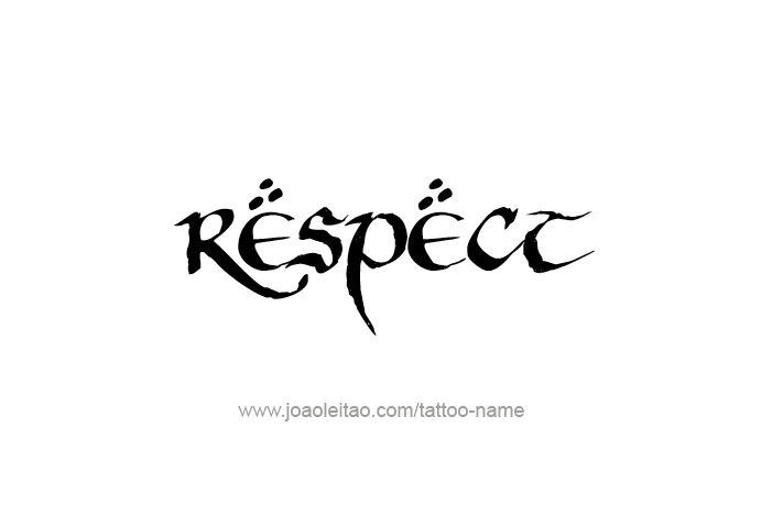 Tattoo Design Love Word Name Respect