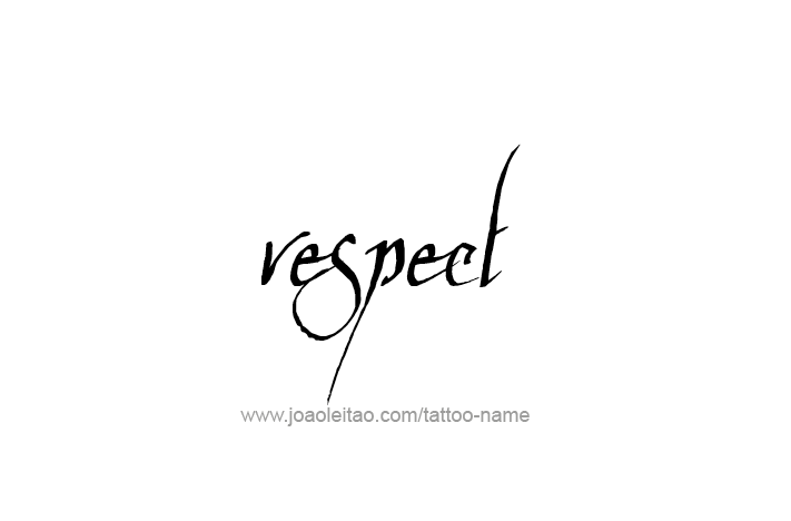 Tattoo Design Love Word Name Respect