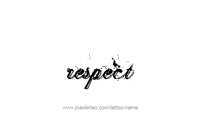 Tattoo Design Love Word Name Respect