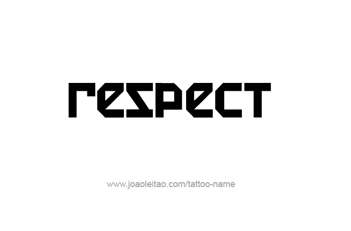 Tattoo Design Love Word Name Respect