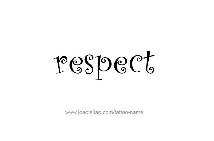 Tattoo Design Love Word Name Respect