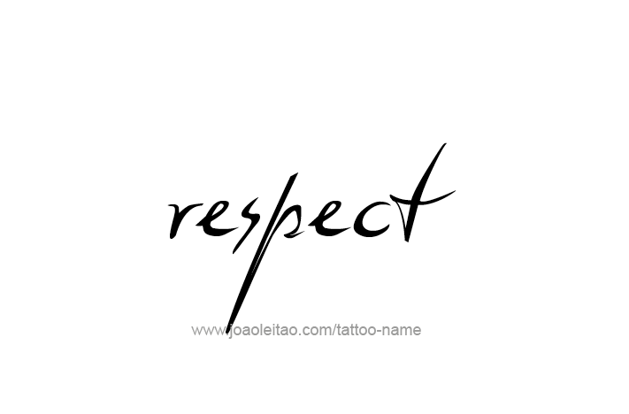 Tattoo Design Love Word Name Respect
