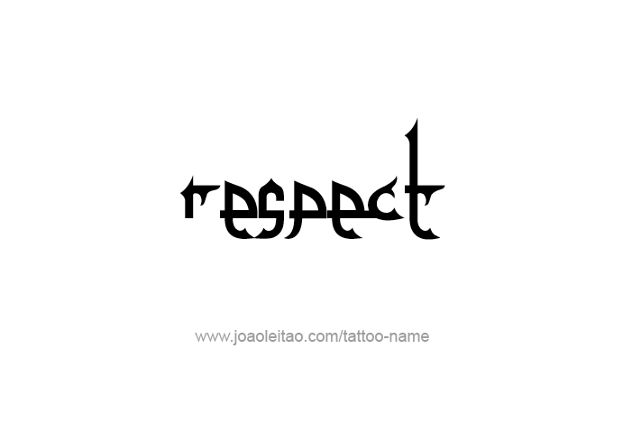 Tattoo Design Love Word Name Respect