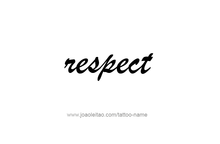 Tattoo Design Love Word Name Respect