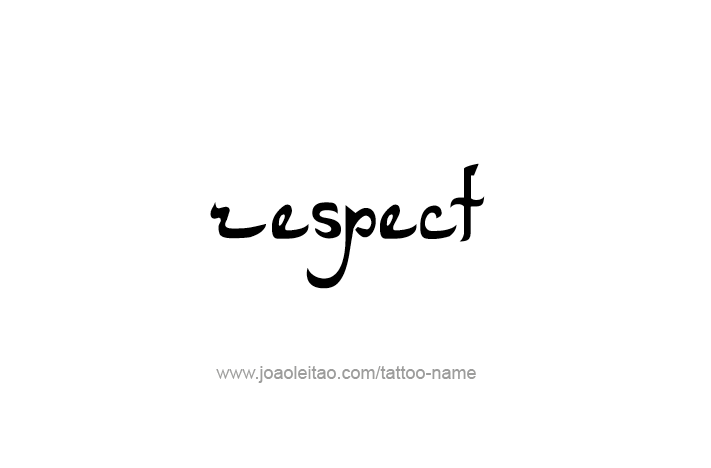 Tattoo Design Love Word Name Respect