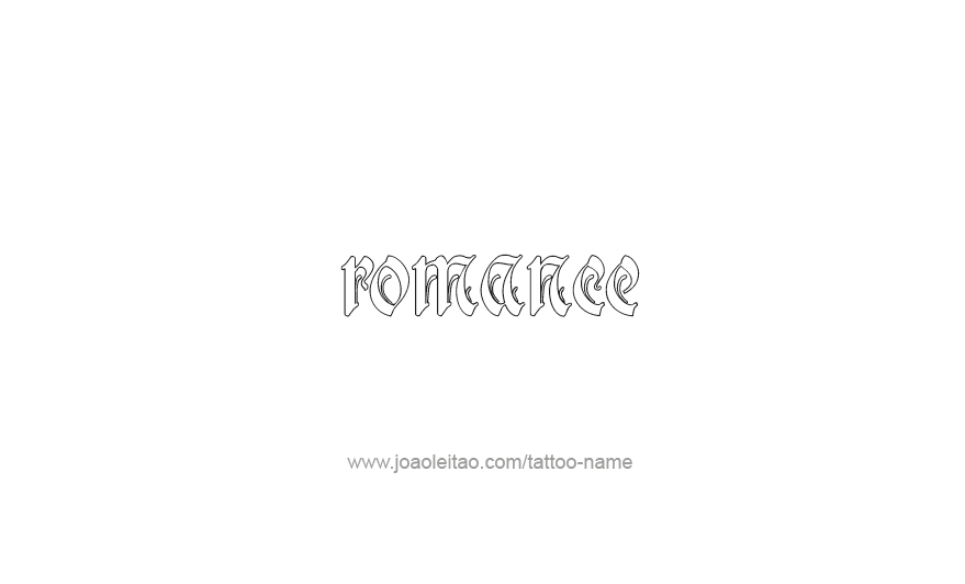 Tattoo Design Love Word Name Romance