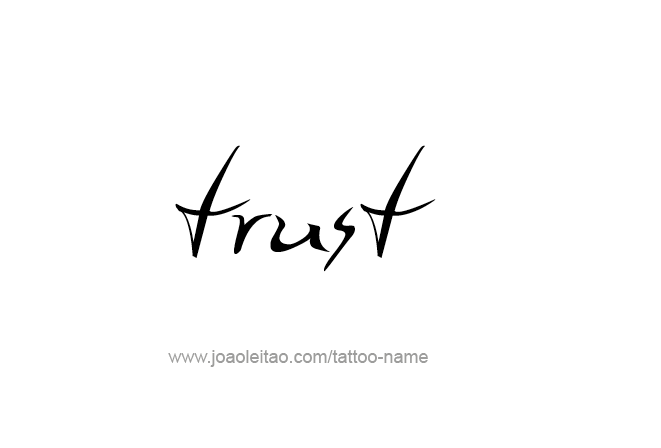 Tattoo Design Love Word Name Trust