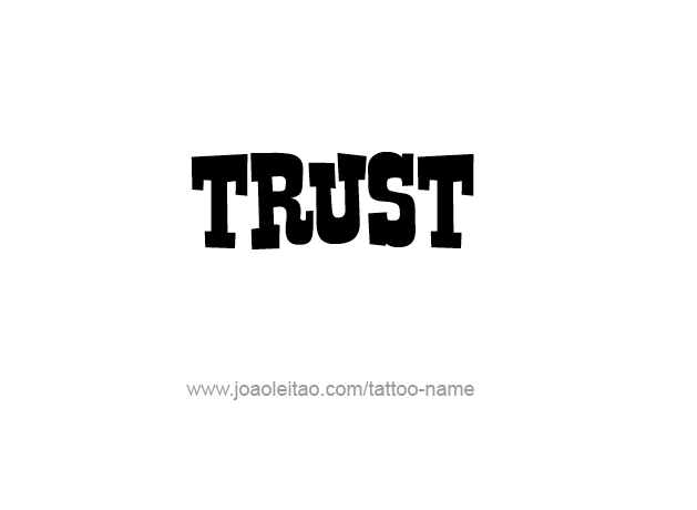 Tattoo Design Love Word Name Trust