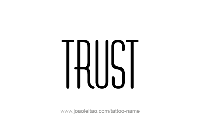 Tattoo Design Love Word Name Trust