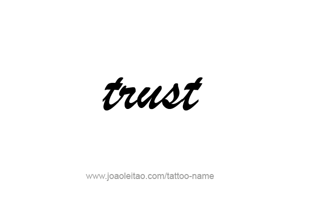 Tattoo Design Love Word Name Trust