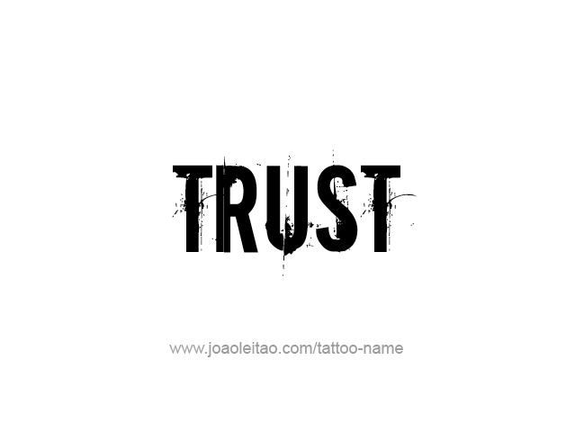 Tattoo Design Love Word Name Trust