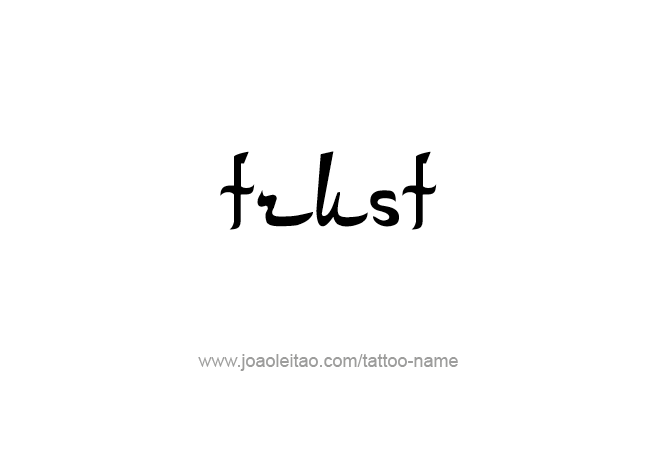 Tattoo Design Love Word Name Trust