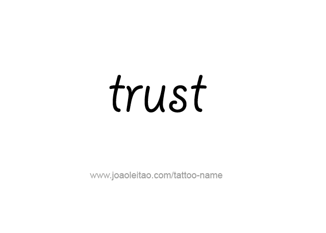 Tattoo Design Love Word Name Trust