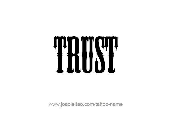 Tattoo Design Love Word Name Trust