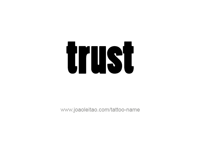 Tattoo Design Love Word Name Trust