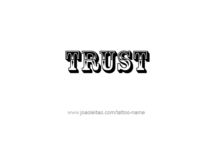 Tattoo Design Love Word Name Trust