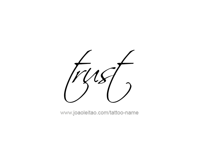 Tattoo Design Love Word Name Trust