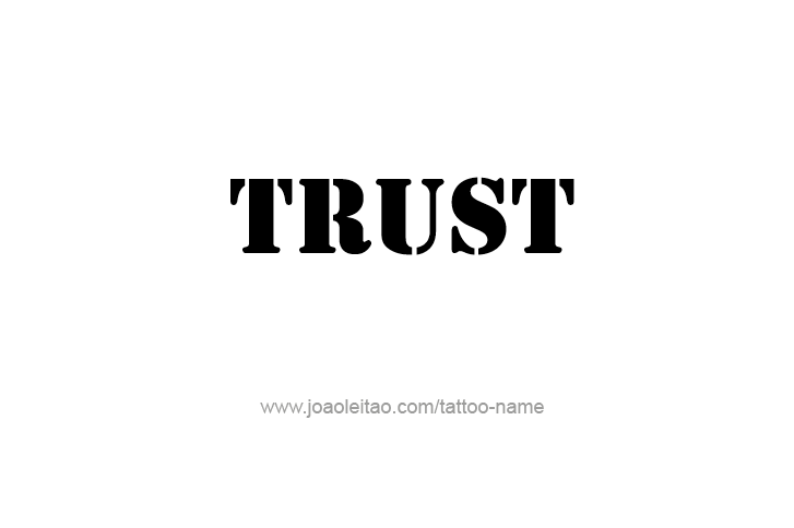 Tattoo Design Love Word Name Trust