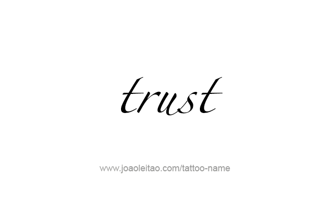 Tattoo Design Love Word Name Trust