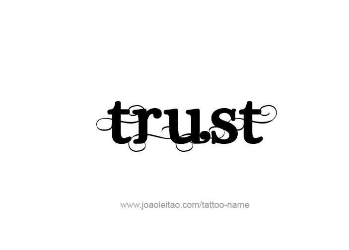 Tattoo Design Love Word Name Trust