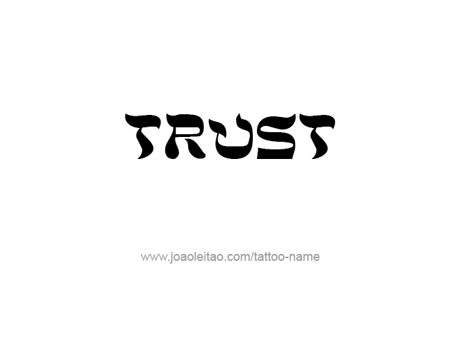 Tattoo Design Love Word Name Trust