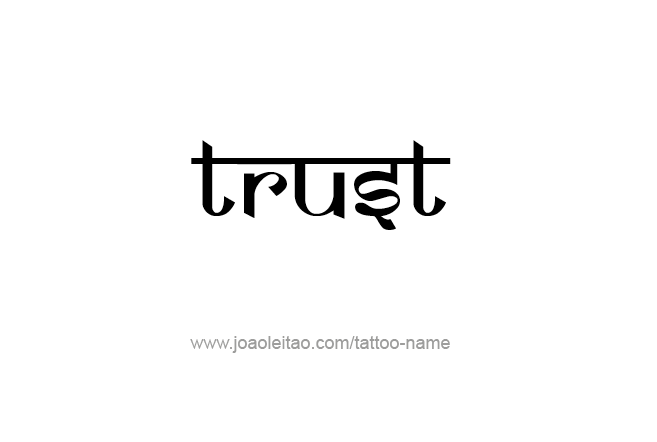 Tattoo Design Love Word Name Trust