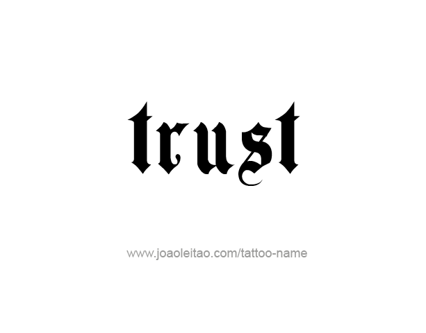 Tattoo Design Love Word Name Trust