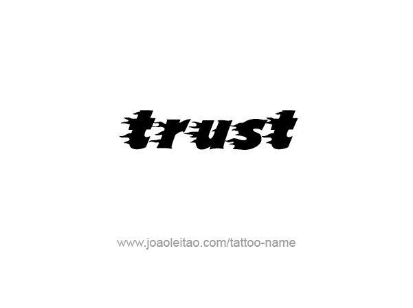 Tattoo Design Love Word Name Trust