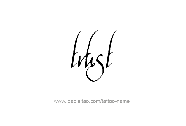 Tattoo Design Love Word Name Trust