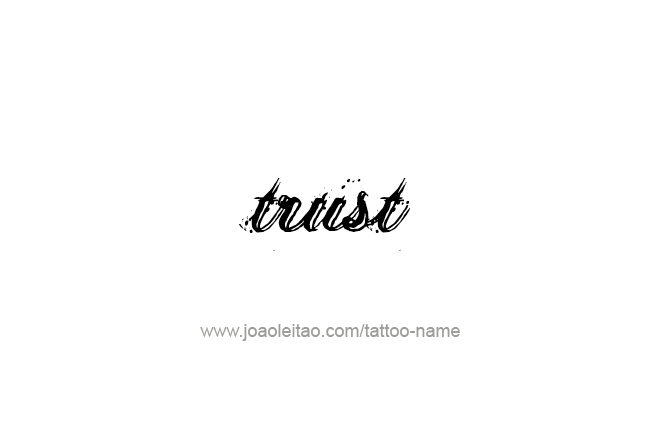 Tattoo Design Love Word Name Trust