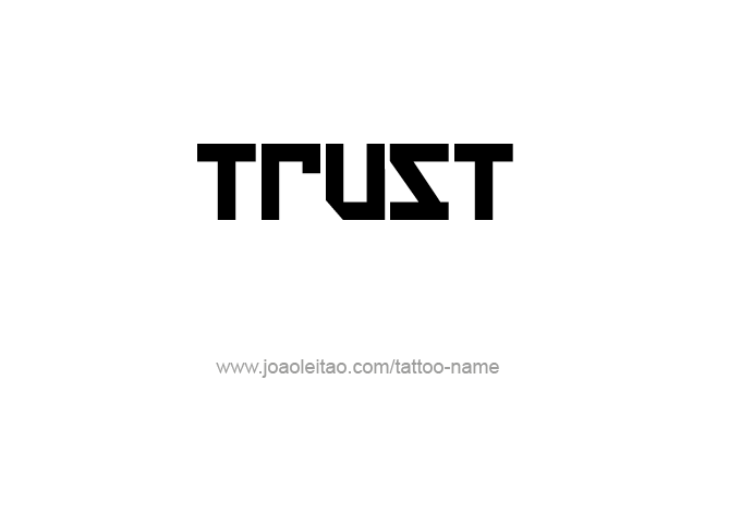 Tattoo Design Love Word Name Trust