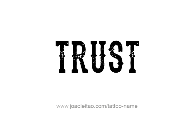 Tattoo Design Love Word Name Trust