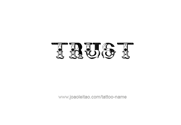 Tattoo Design Love Word Name Trust