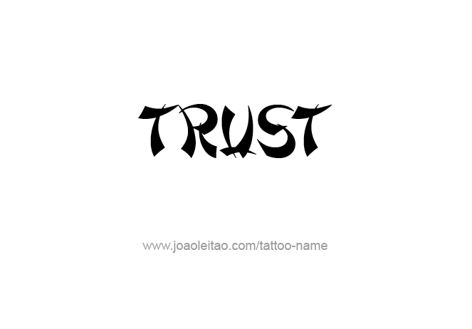 Tattoo Design Love Word Name Trust