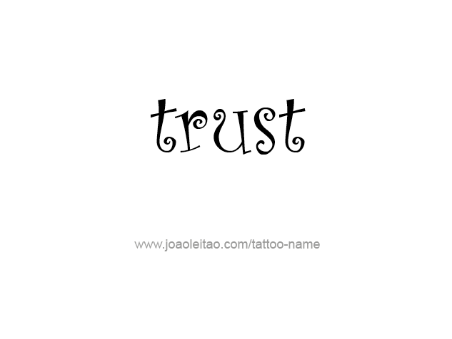 Tattoo Design Love Word Name Trust