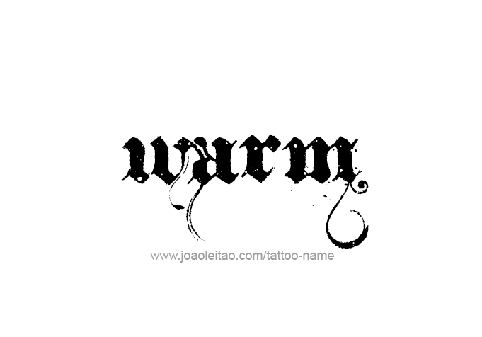 Tattoo Design Love Word Name Warm