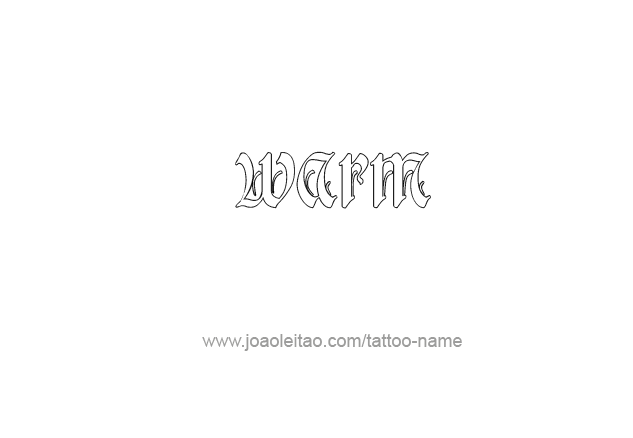 Tattoo Design Love Word Name Warm