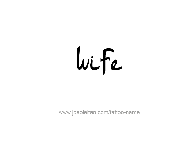 Tattoo Design Family Name Wife