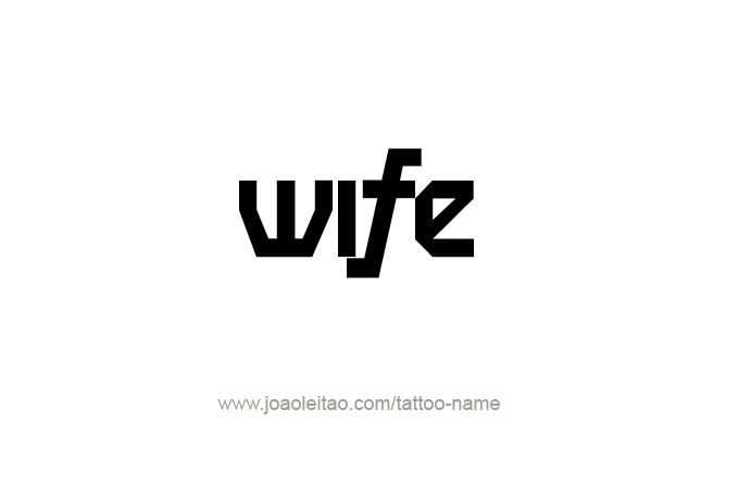 Tattoo Design Family Name Wife