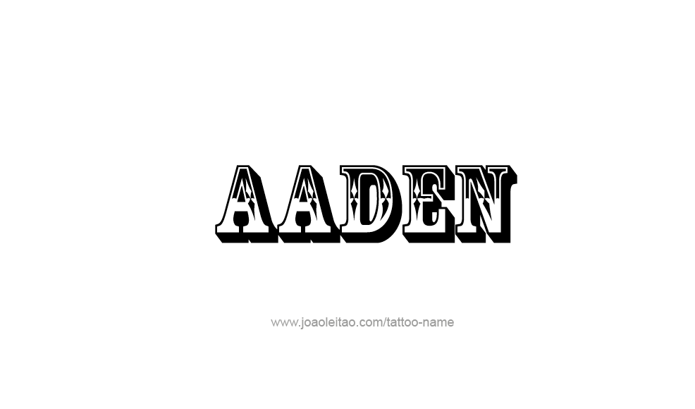 Tattoo Design  Name Aaden   