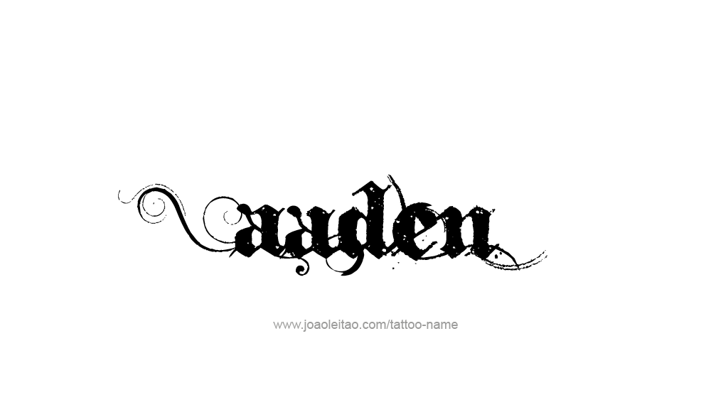 Tattoo Design  Name Aaden   