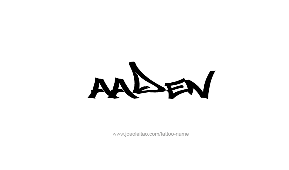 Tattoo Design  Name Aaden   