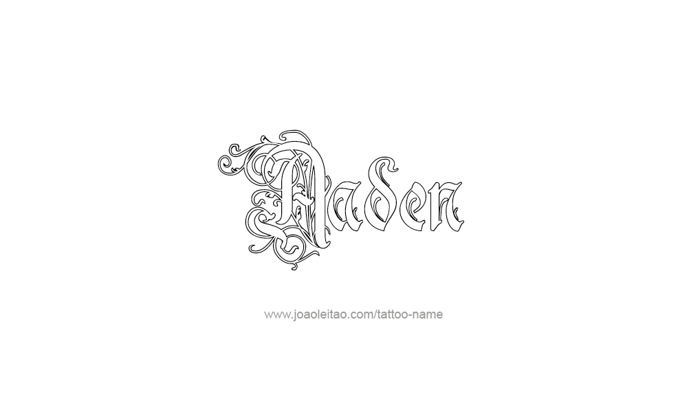 Tattoo Design  Name Aaden   