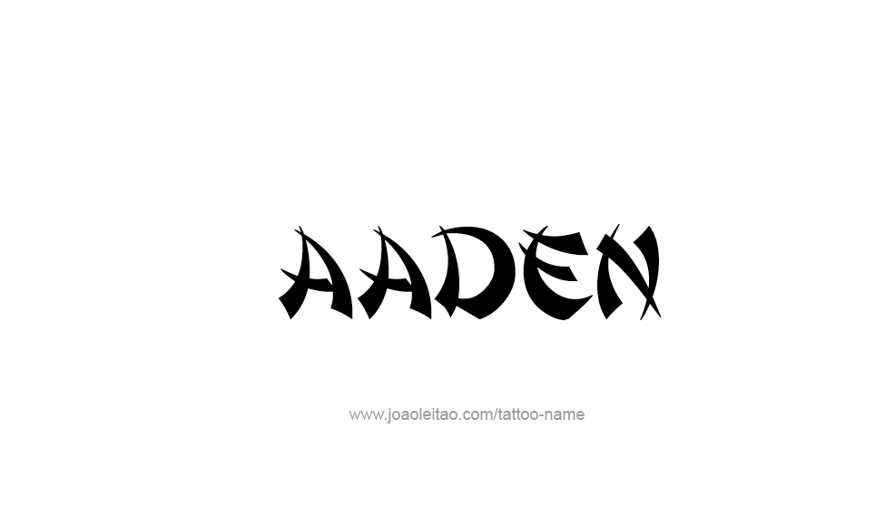 Tattoo Design  Name Aaden   