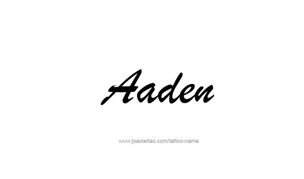 Tattoo Design  Name Aaden   