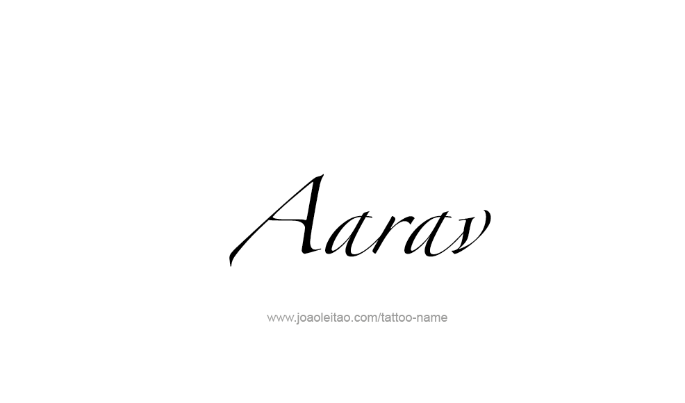 Tattoo Design  Name Aarav   