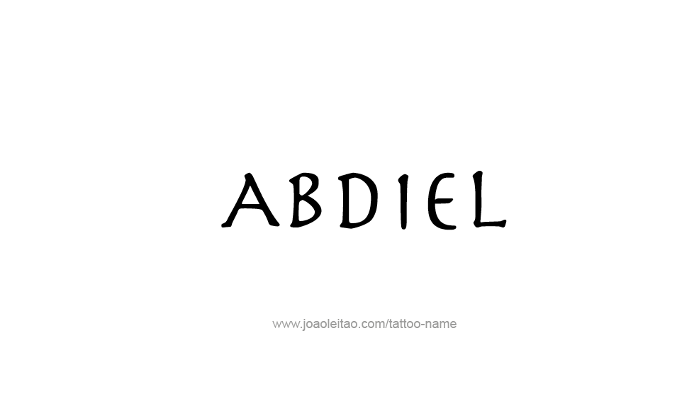 Tattoo Design  Name Abdiel   