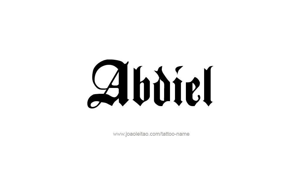 Tattoo Design  Name Abdiel   