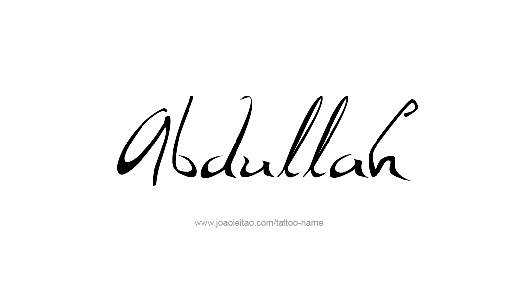 Tattoo Design  Name Abdullah   