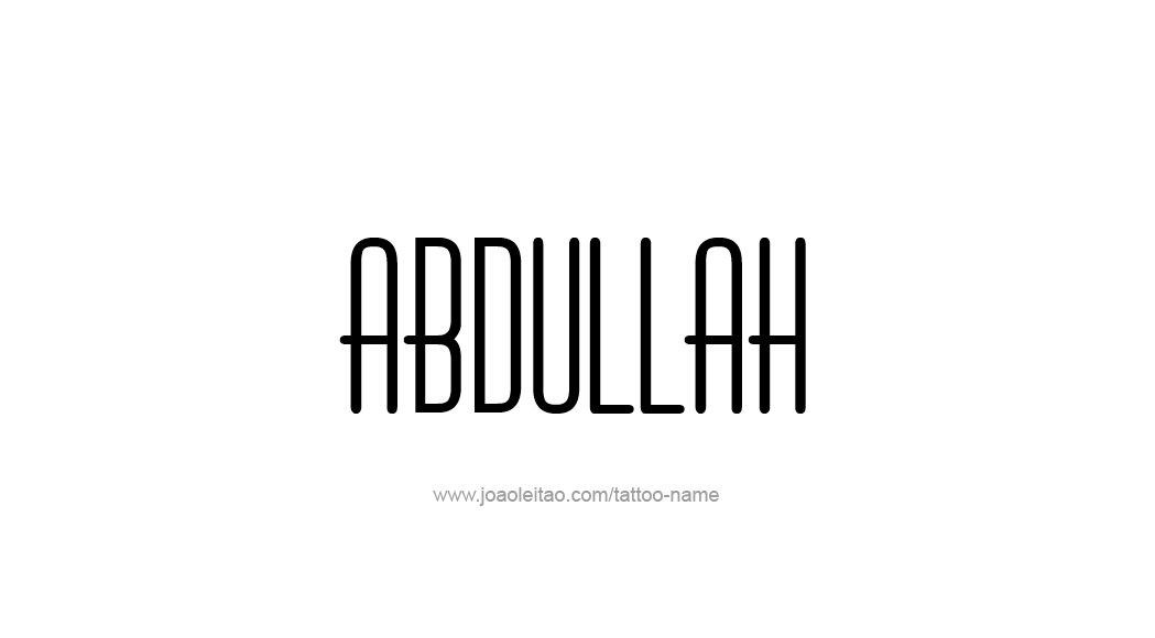 Tattoo Design  Name Abdullah   